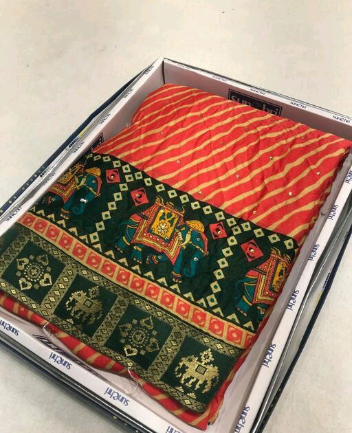 Kgm Non Catalogue Bandhani Patola Hathiless Silk Designer Saree Catalogue